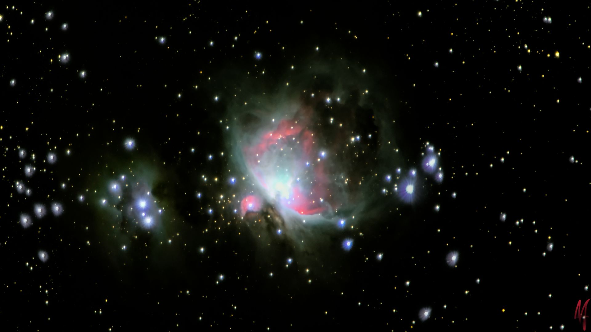 Orionnebel und Running Man Nebula